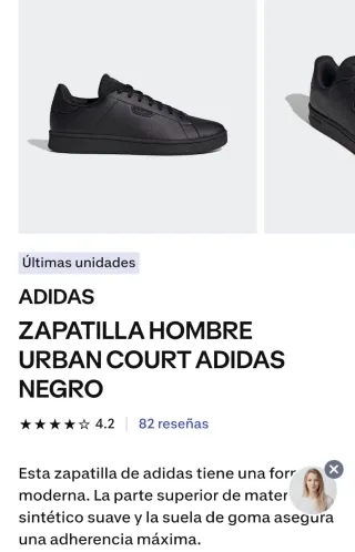 Zapatillas Adidas Urban Court Hombre Negras
