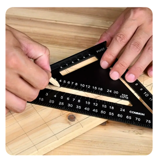 Escuadra aluminio PARKSIDE métrica+Lápiz carpinte.