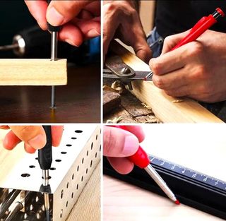 Escuadra aluminio PARKSIDE métrica+Lápiz carpinte.