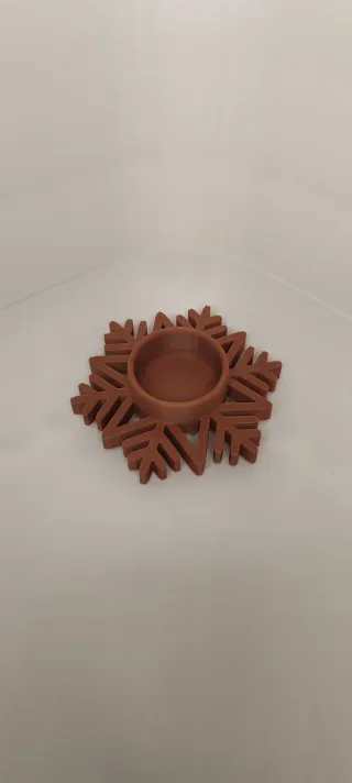 Portacandele Fiocco di Neve Set 3 Pezzi