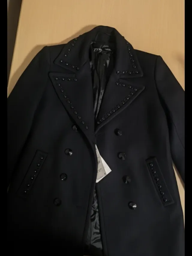 Abrigo negro invierno talla S