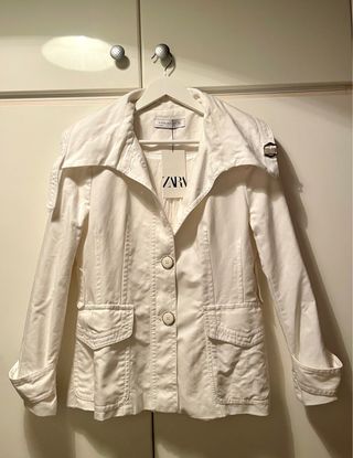 Chaqueta de Zara Blanca Mujer Talla M Nueva