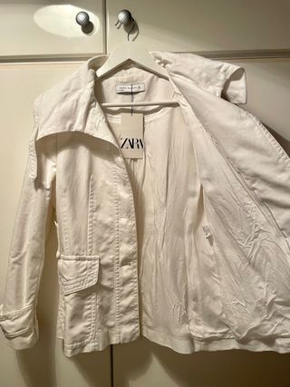 Chaqueta de Zara Blanca Mujer Talla M Nueva