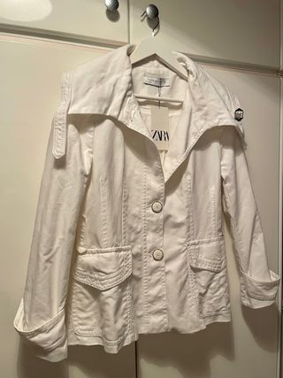 Chaqueta de Zara Blanca Mujer Talla M Nueva