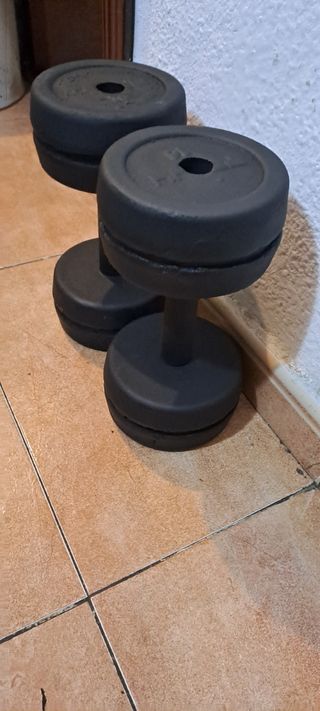 PESAS 2 MANCUERNAS DE 16KG y MAS