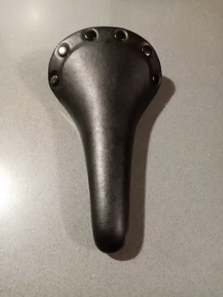 Sillín de bicicleta vintage negro