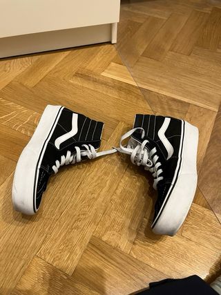 Zapatillas Vans Botas Negras Blancas