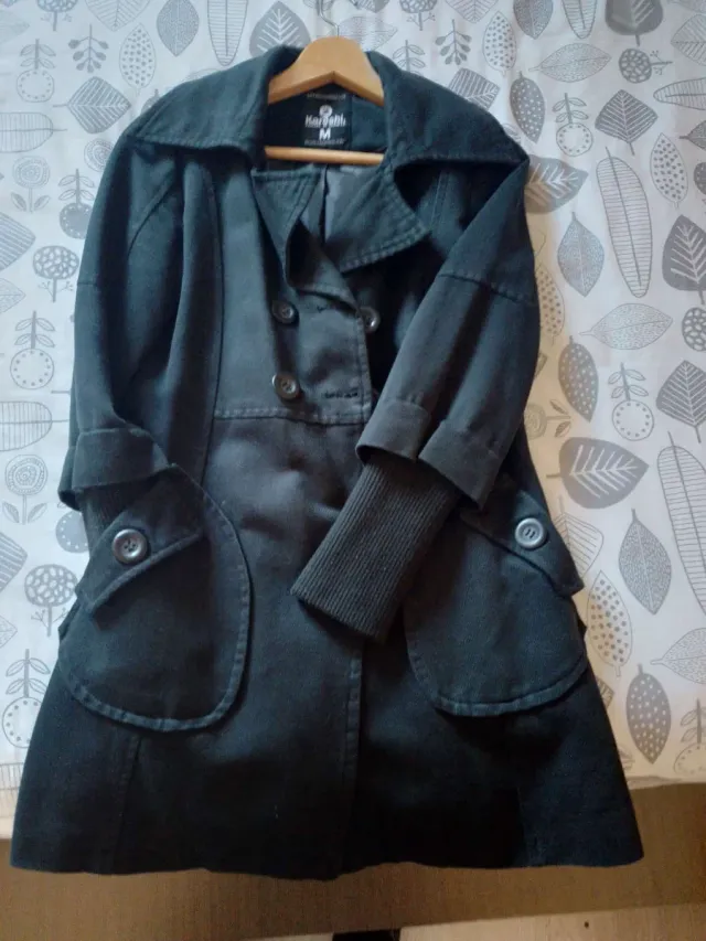 Abrigo negro mujer talla M