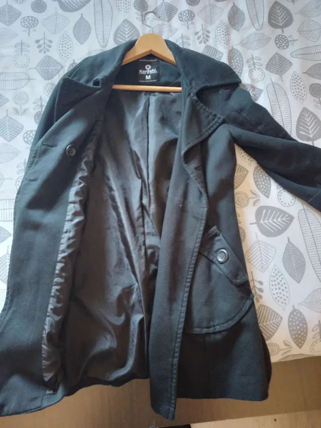 Abrigo negro mujer talla M