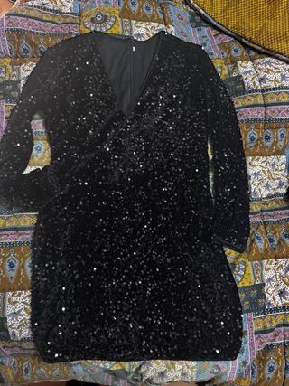 Vestito paillettes nero