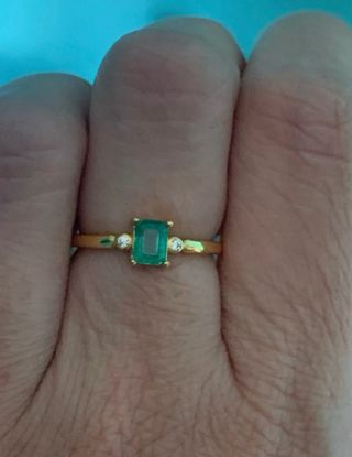 Anillo Esmeralda Natural