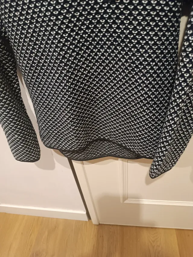 Jersey estampado blanco y negro mujer