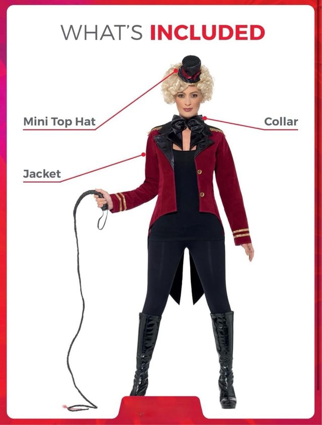 NUOVO! Costume da direttore di circo/Ringmaster Taglia S