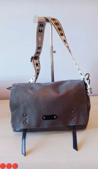 Borsa Divas Vera Pelle Grigia