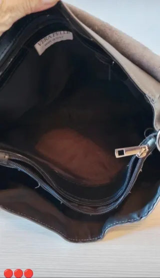 Borsa Divas Vera Pelle Grigia