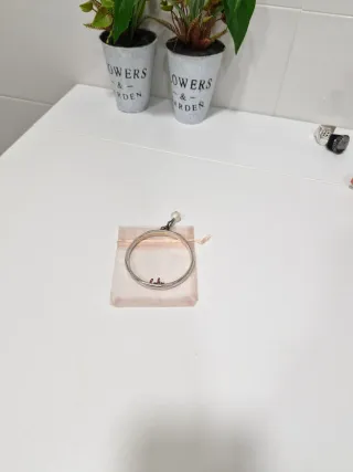 Pulsera plata con perla