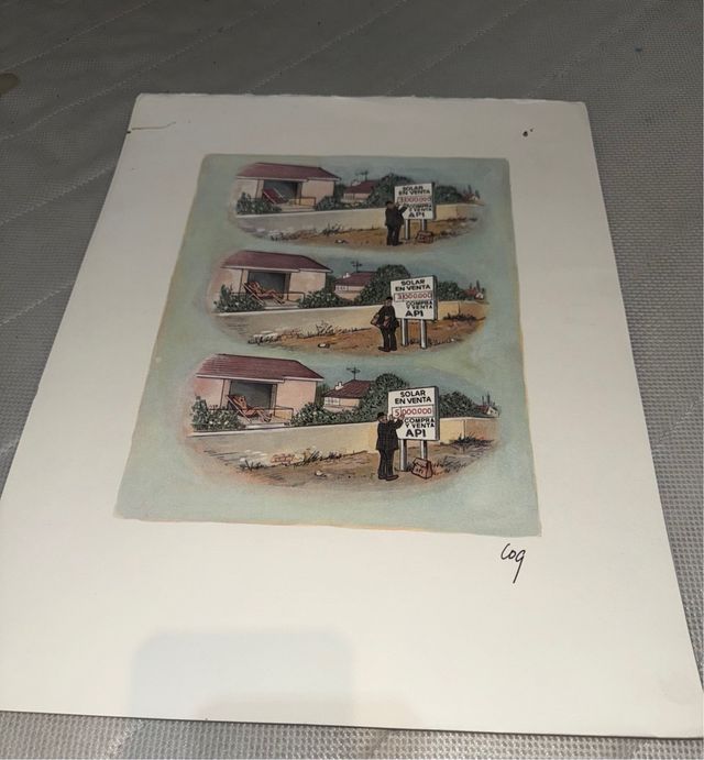 Lote 6 láminas humor gráfico API 1989–1990 – Cesc,