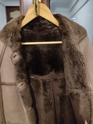 Abrigo pelliza vintage piel auténtica Talla M