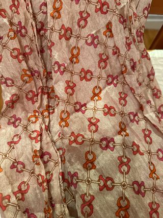 Pañuelo Seda Tous Cadena Naranja Rosa