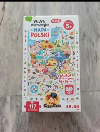 Puzzle Mapa Polski 117 piezas