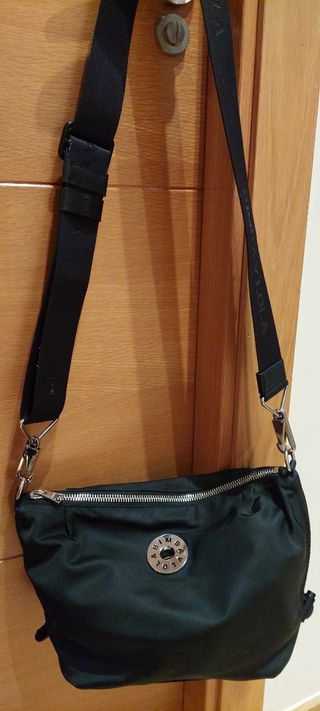 Bolso bandolera Bimba y Lola negro y plateado