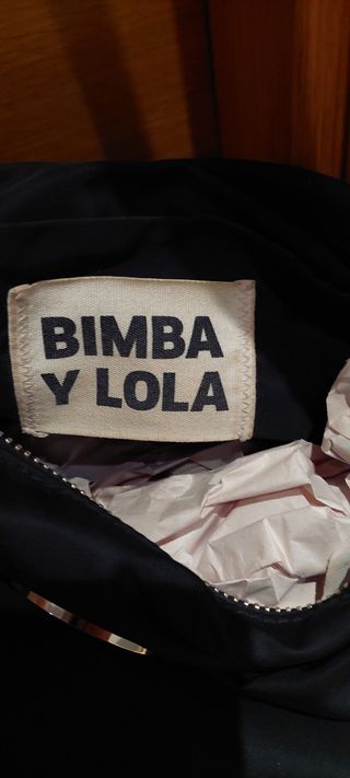 Bolso bandolera Bimba y Lola negro y plateado