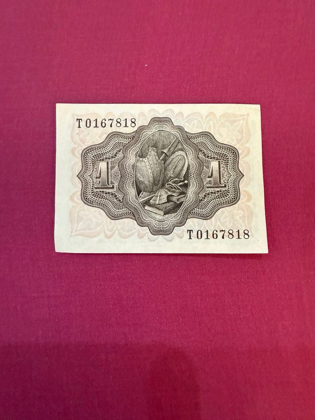 Difficile Banconota 1 pta 1951 Serie T Quijote