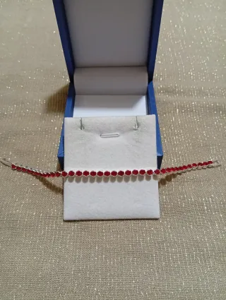 Bracciale Tennis Rosso in confezione regalo