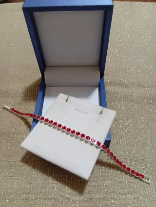 Bracciale Tennis Rosso in confezione regalo