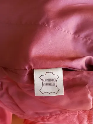 Chaqueta de cuero mujer salmón
