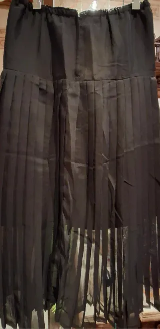 Falda larga plisada fiesta
