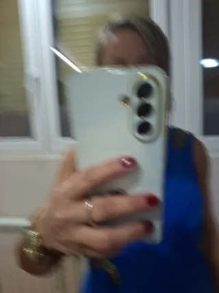 Vestido estilo griego azul, con un dolor brazo. Di