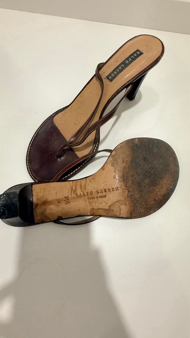 Sandalias Ralph Lauren Marrones Talla 38