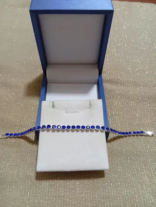 Bracciale Tennis Blu Scintillante