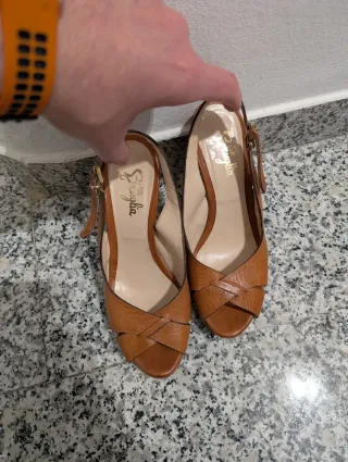 Fratelli Bruglia Scarpe Tg 38.5 Vero cuoio.