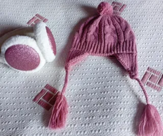Gorro Mayoral y Orejeras Pelito Rosa