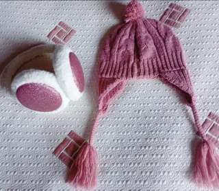 Gorro Mayoral y Orejeras Pelito Rosa
