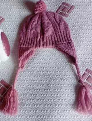 Gorro Mayoral y Orejeras Pelito Rosa