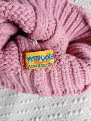 Gorro Mayoral y Orejeras Pelito Rosa