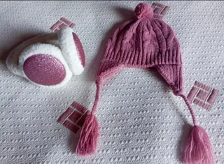 Gorro Mayoral y Orejeras Pelito Rosa