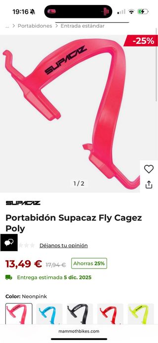 Porta bidón agua rosa