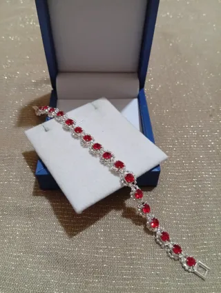 Bracciale Tennis Rosso in confezione regalo