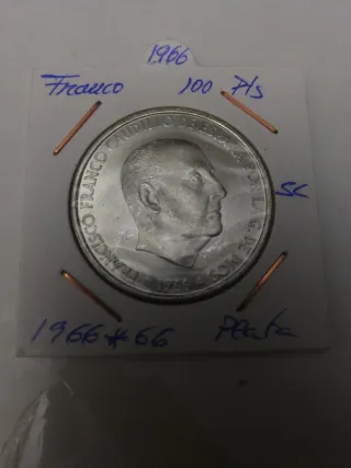 8 Monedas 100 Pts Plata 800 Franco