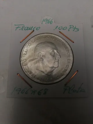 8 Monedas 100 Pts Plata 800 Franco