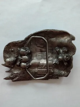 Hebilla cinturón metal águila calavera casi regalo