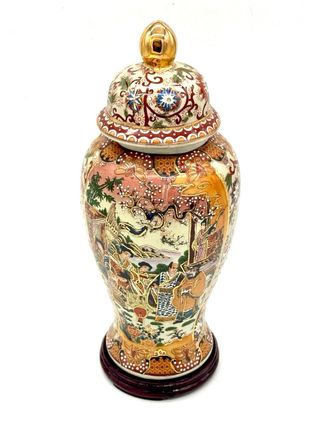 Vaso Royal Satsuma con coperchio 32 cm – Cina