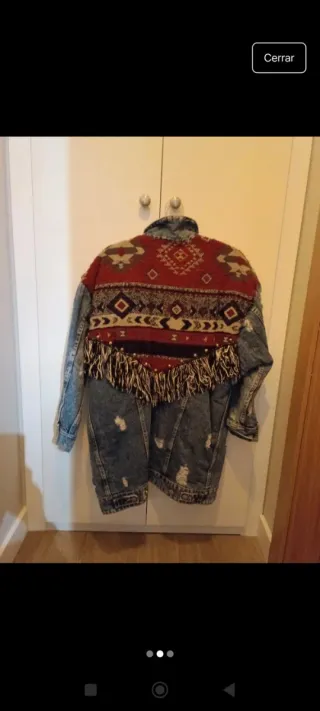 Cazadora vaquera larga vintage.