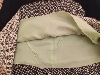 Falda corta negra tejido Tweed