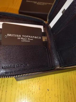 Portafoglio British Topman & CO nero pelle