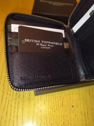 Portafoglio British Topman & CO nero pelle